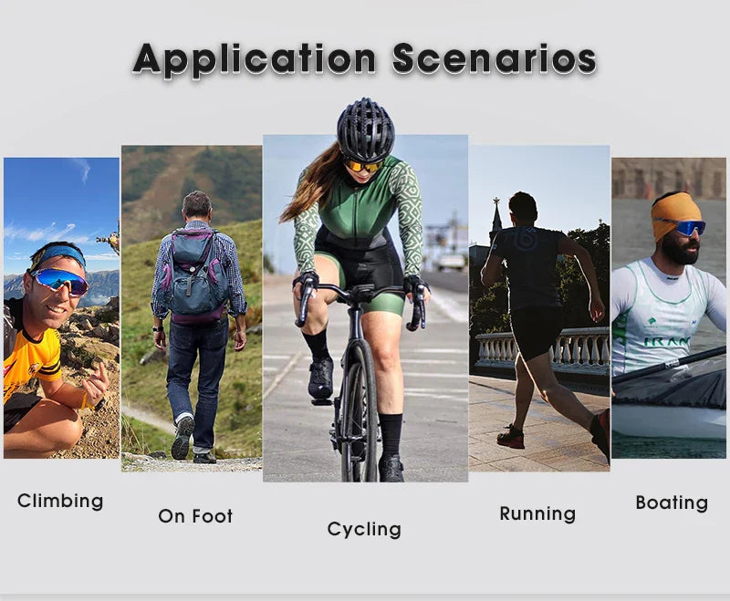 SCVCN UV400 Cycling Sunglasses - Ultralight 34g Sports Eyewear - HD Wide View Protection for Running, MTB, Golf &amp; Travel (PGXC-KE-X63)