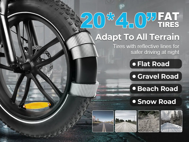 Samebike C05 Pro Step-Through Foldable Fat Tire Electric Bike with 500W Motor