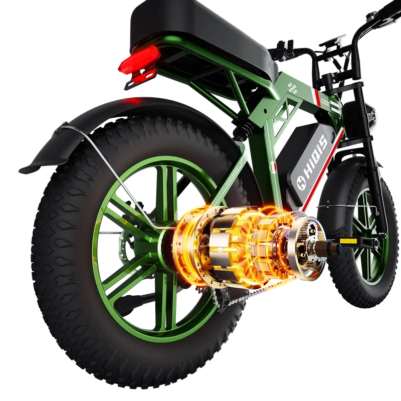 C200 20-Inch Fat Tire Electric Bike with 1000W Motor 48V 17.5Ah Battery Dual Suspension and Shimano 7-Speed