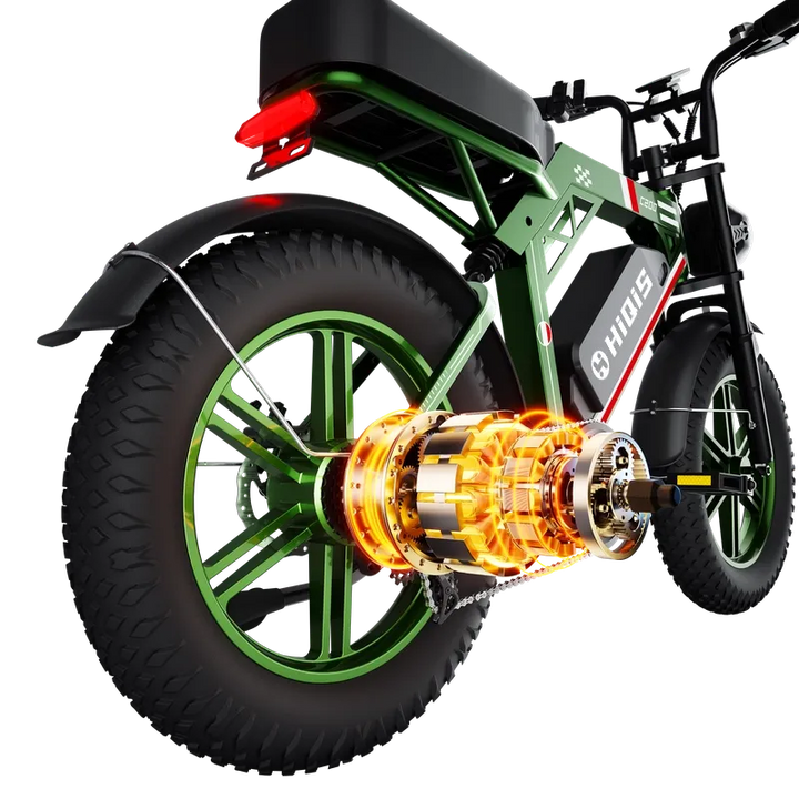 C200 20-Inch Fat Tire Electric Bike with 1000W Motor 48V 17.5Ah Battery Dual Suspension and Shimano 7-Speed