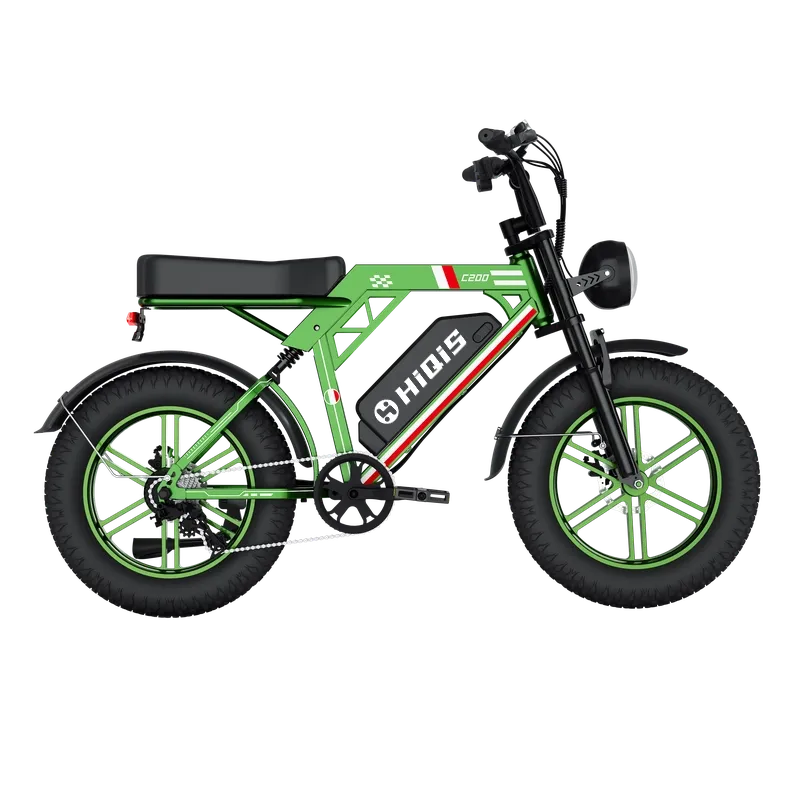 C200 20-Inch Fat Tire Electric Bike with 1000W Motor 48V 17.5Ah Battery Dual Suspension and Shimano 7-Speed