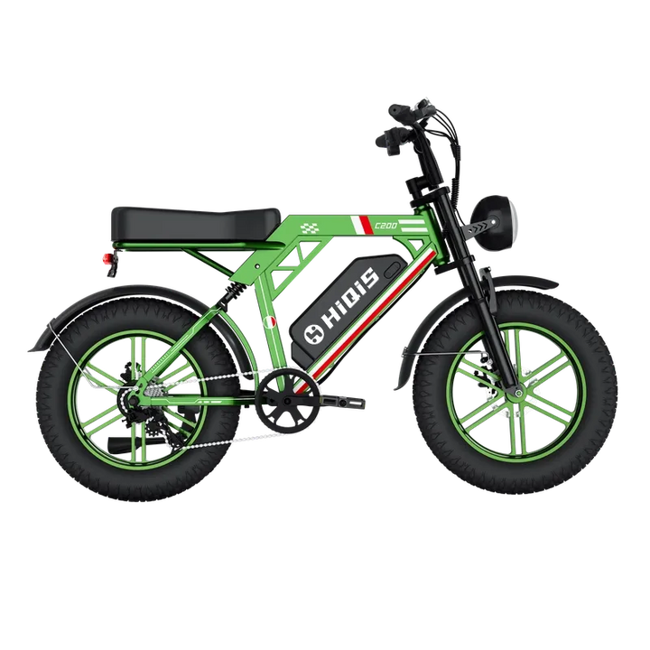 C200 20-Inch Fat Tire Electric Bike with 1000W Motor 48V 17.5Ah Battery Dual Suspension and Shimano 7-Speed