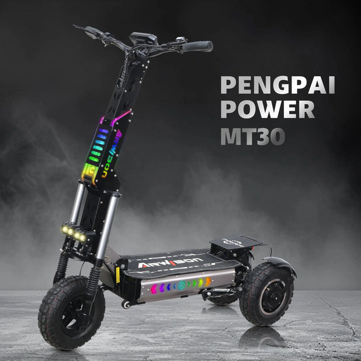 MT30 3-Wheel Off-Road Electric Scooter | 6000W Dual Motor (3000W*2), 60V 27Ah Battery, 40 MPH, Triple Oil Brakes &amp; 3x13" All-Terrain Tires Trike E-Scooter