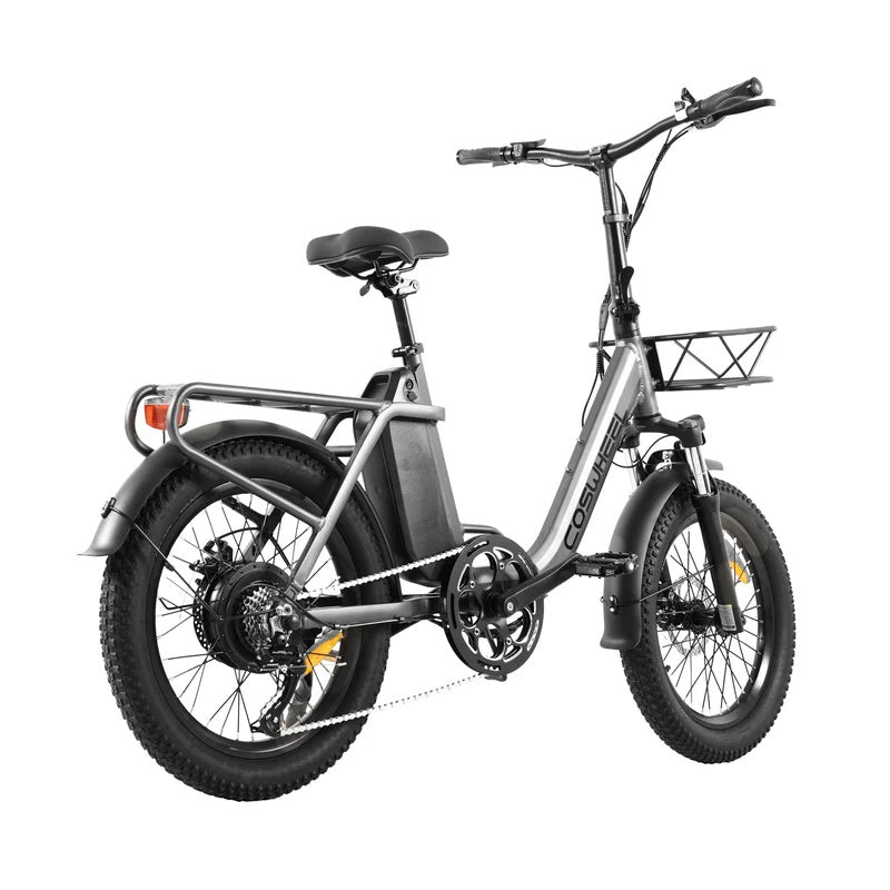 COSWHEEL Y20L 20" Step-Thru Electric Bike Peak 1200W Motor 48V 15Ah Battery