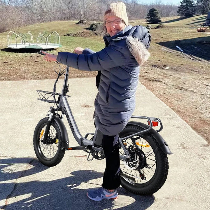 COSWHEEL Y20L 20" Step-Thru Electric Bike Peak 1200W Motor 48V 15Ah Battery