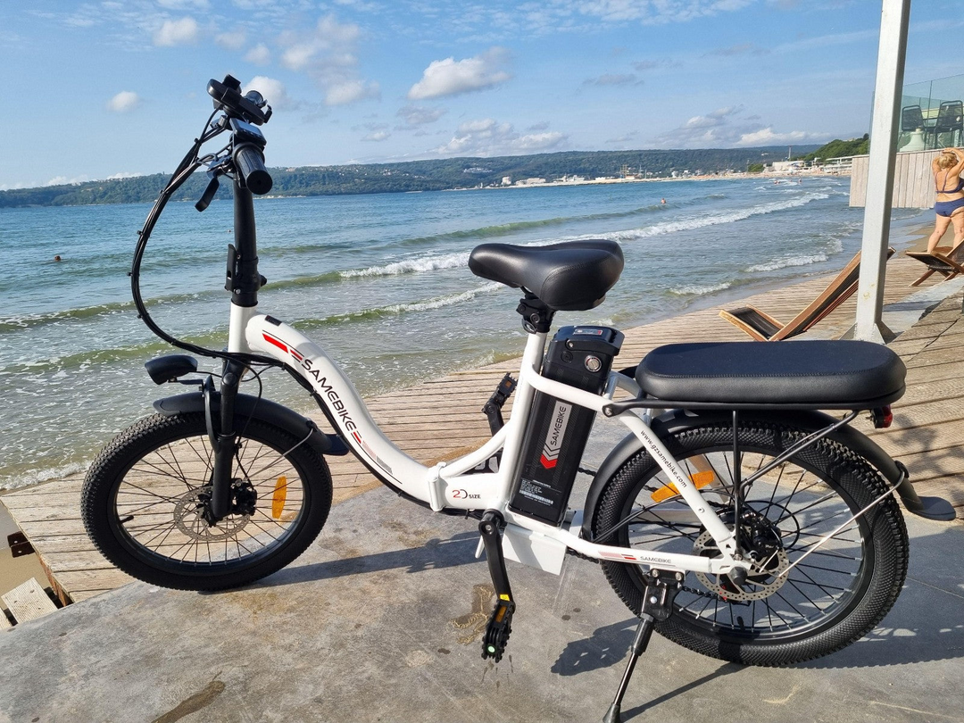 Samebike CY20 Portable Commuter Electric Bike with Phone Holder and Comfort Handlebar