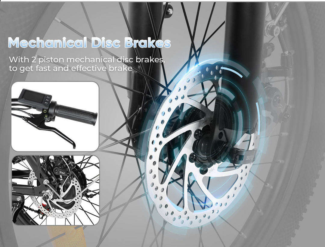 Samebike CY20 Portable Commuter Electric Bike with Phone Holder and Comfort Handlebar