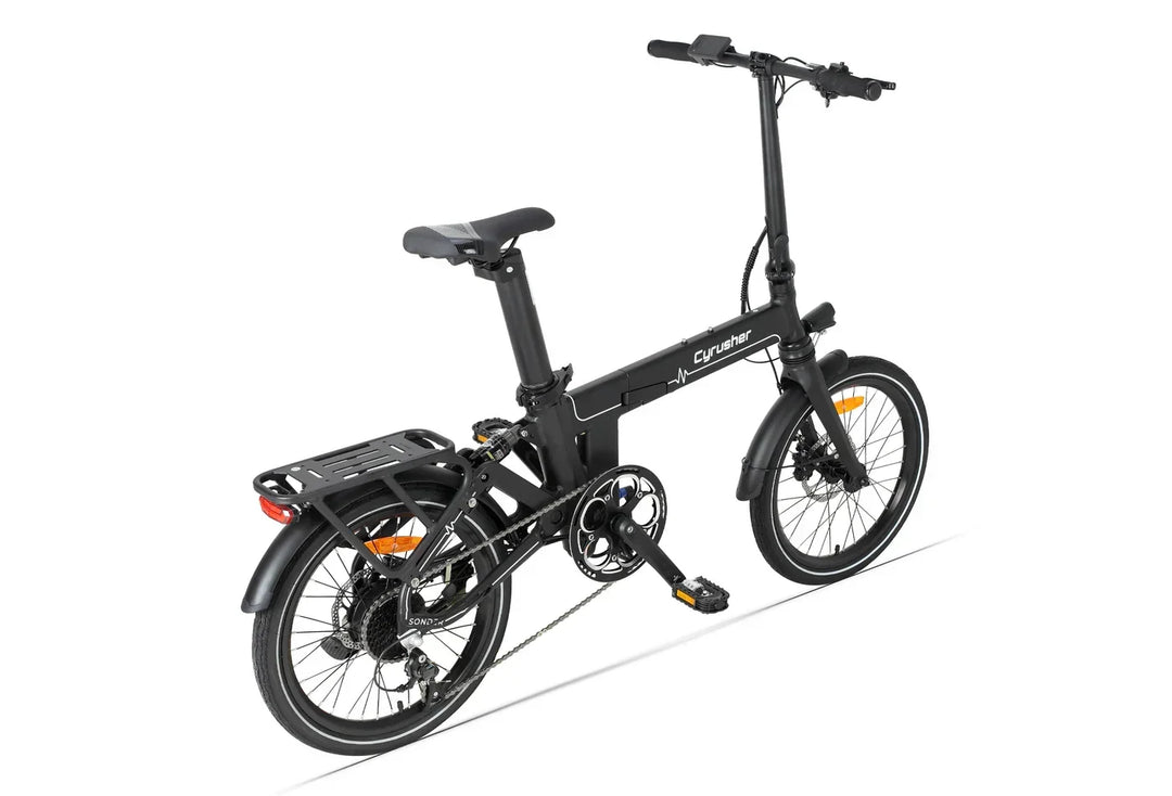 Cyrusher Sonder Folding Electric Bike with Saddle-Integrated Battery and Rear Suspension
