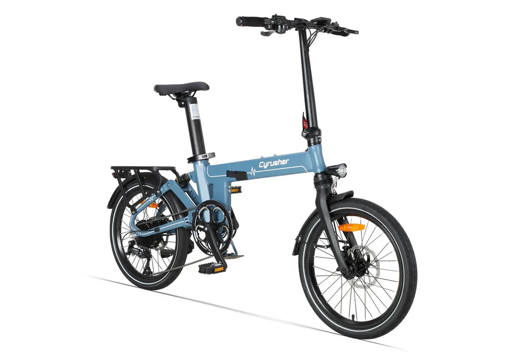 Cyrusher Sonder Folding Electric Bike with Saddle-Integrated Battery and Rear Suspension
