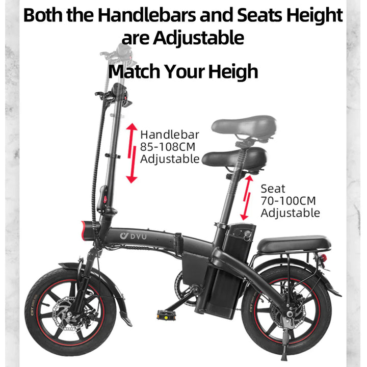 DYU A5 Upgraded Folding Electric Bike Designed for Portable Urban Commuting