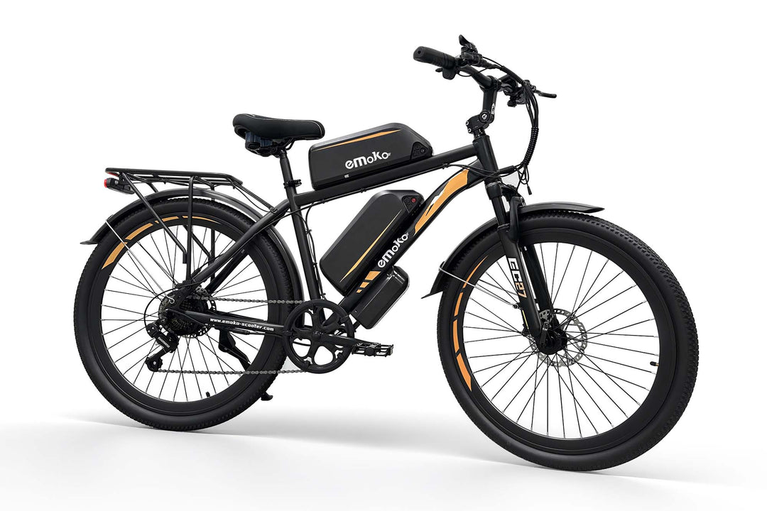 EMOKO EC27 Dual Battery Electric Bike with 150km Long Range, 27.5-Inch Wheels and Rear Rack