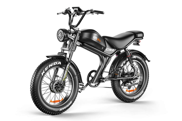 Emoko C93 moped 2000w dual motor 23ah battery fat tire ebike with full suspension hydraulic brakes for adults
