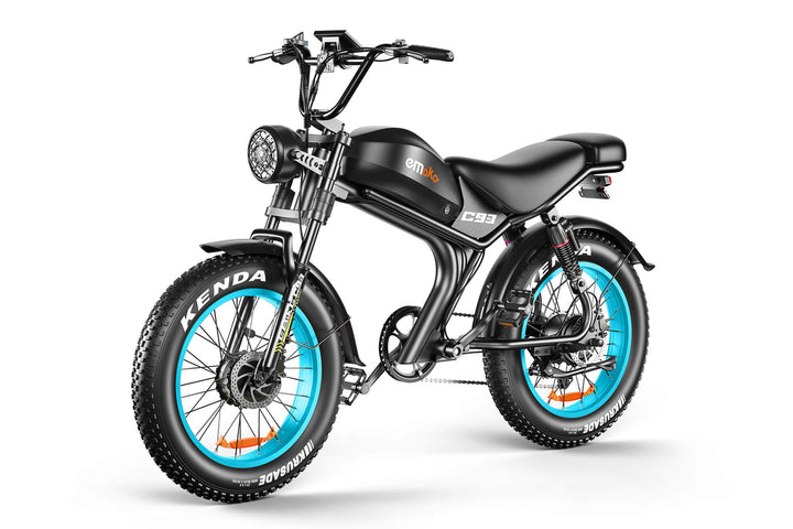 Emoko C93 moped 2000w dual motor 23ah battery fat tire ebike with full suspension hydraulic brakes for adults