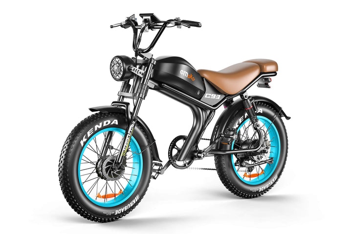 Emoko C93 moped 2000w dual motor 23ah battery fat tire ebike with full suspension hydraulic brakes for adults