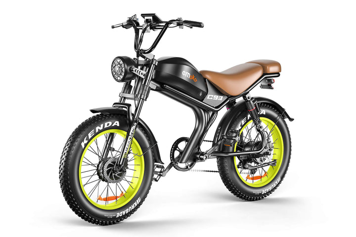 Emoko C93 moped 2000w dual motor 23ah battery fat tire ebike with full suspension hydraulic brakes for adults