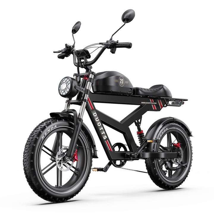 DUOTTS F20 Upgraded Fat Tire Electric Bike with Full Suspension and Moped Design