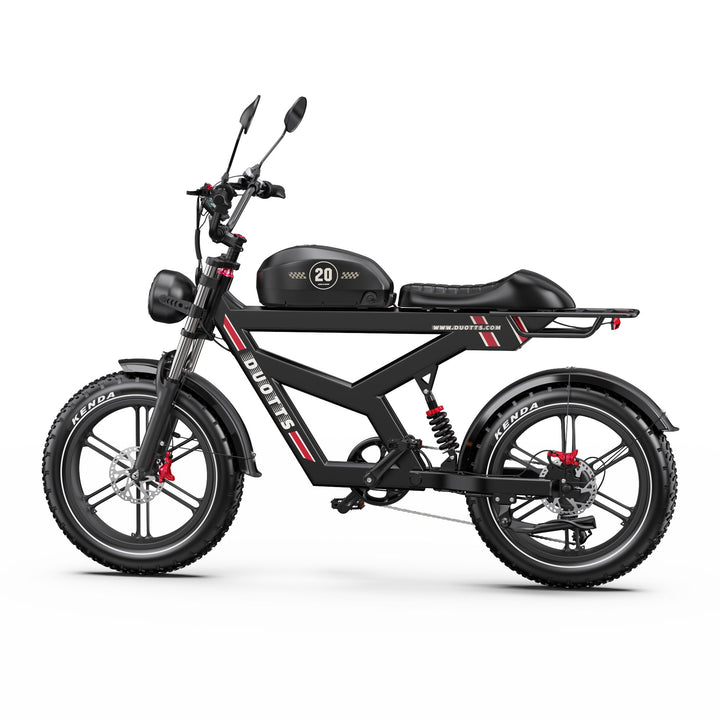 DUOTTS F20 Upgraded Fat Tire Electric Bike with Full Suspension and Moped Design