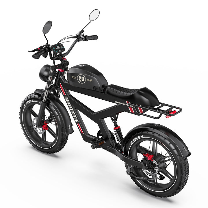 DUOTTS F20 Upgraded Fat Tire Electric Bike with Full Suspension and Moped Design
