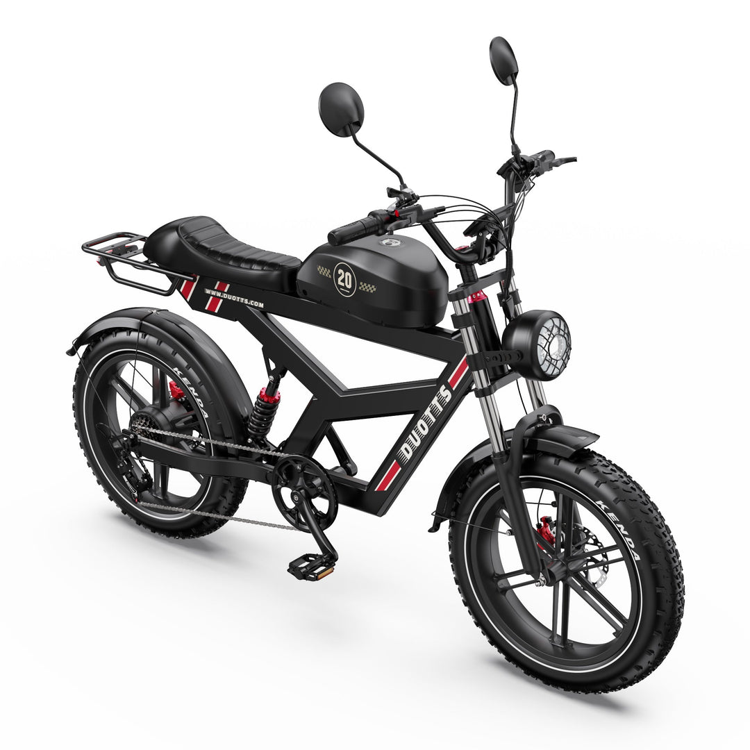 DUOTTS F20 Upgraded Fat Tire Electric Bike with Full Suspension and Moped Design