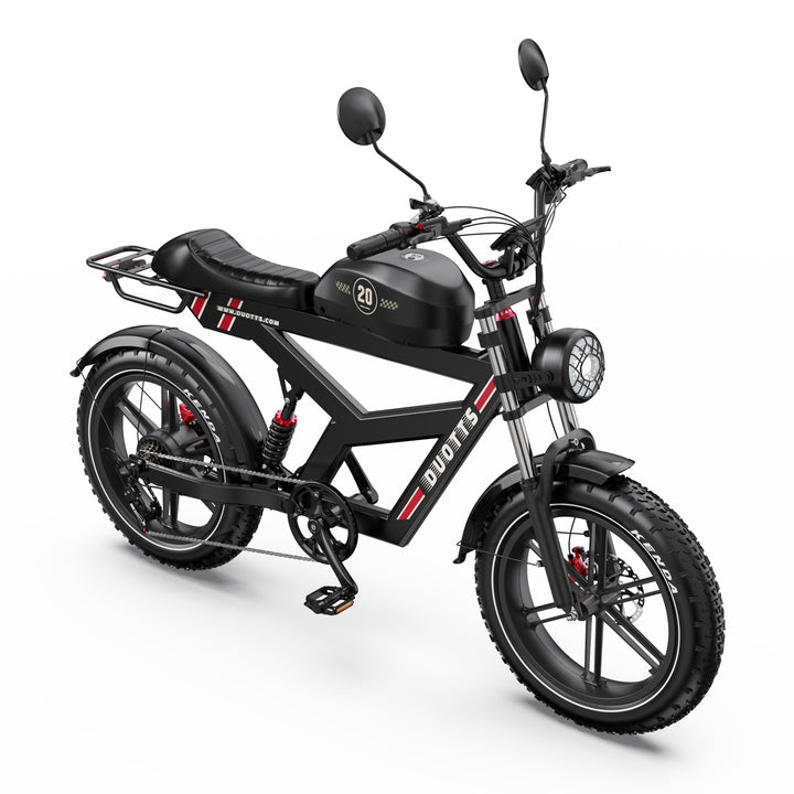 DUOTTS F20 Upgraded Fat Tire Electric Bike with Full Suspension and Moped Design