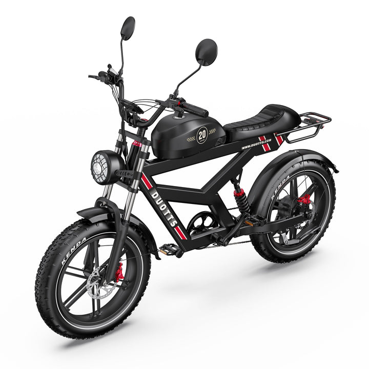 DUOTTS F20 Upgraded Fat Tire Electric Bike with Full Suspension and Moped Design