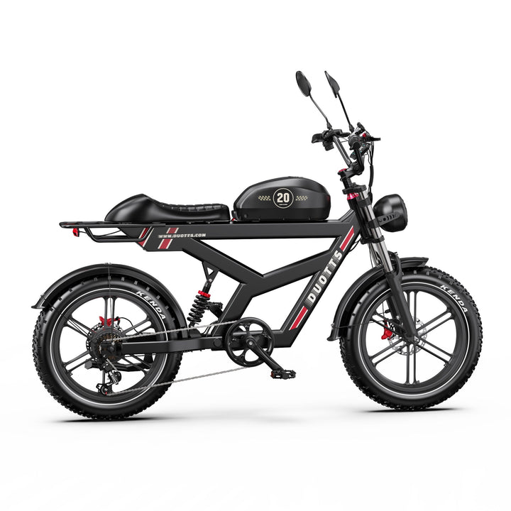 DUOTTS F20 Upgraded Fat Tire Electric Bike with Full Suspension and Moped Design