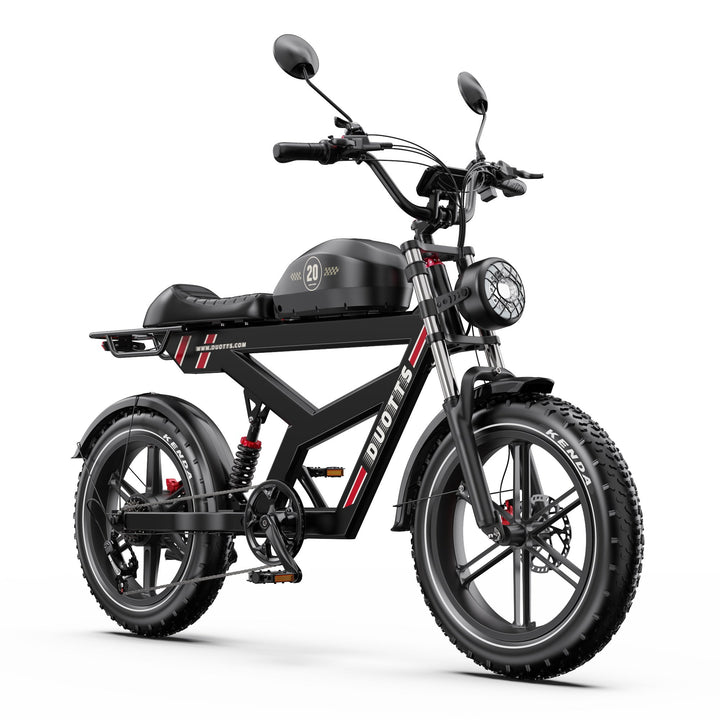 DUOTTS F20 Upgraded Fat Tire Electric Bike with Full Suspension and Moped Design