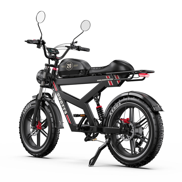 DUOTTS F20 Upgraded Fat Tire Electric Bike with Full Suspension and Moped Design