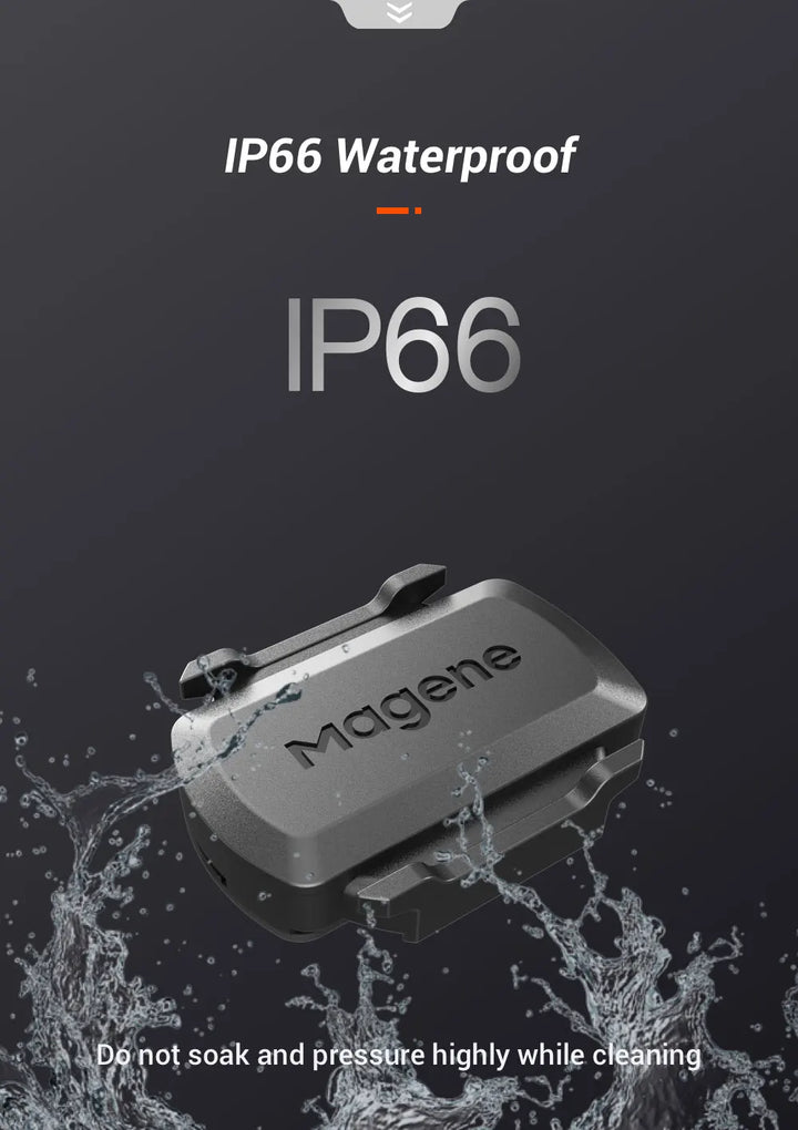 Magene S3+ Speed &amp; Cadence Dual Sensor - ANT+ Bluetooth Wireless Speedmeter - 9g Magnetless Geomagnetic Sensor for Garmin &amp; Wahoo