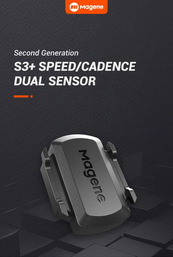 Magene S3+ Speed &amp; Cadence Dual Sensor - ANT+ Bluetooth Wireless Speedmeter - 9g Magnetless Geomagnetic Sensor for Garmin &amp; Wahoo