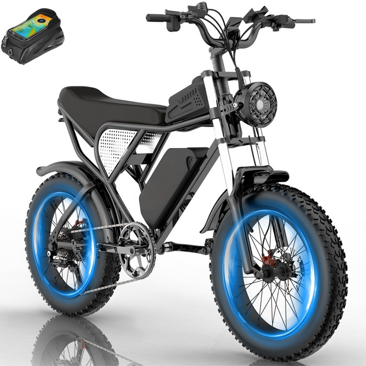 YVY C20 1500W Fat Tire Electric Bike | High-Speed Brushless Motor, 48V 20Ah Battery