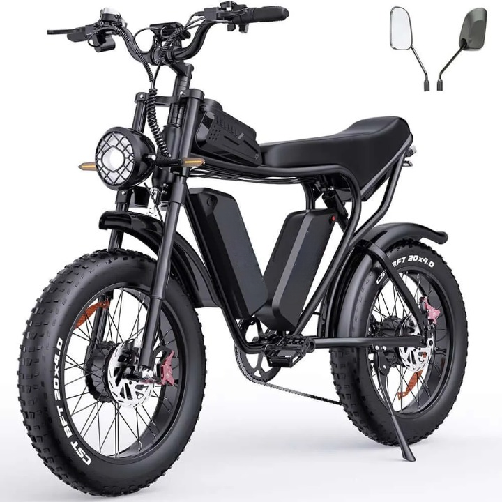 YVY K20 Pro Dual Motor Fat Tire Electric Bike | 2000W Combined Output, 52V 40Ah Dual Battery