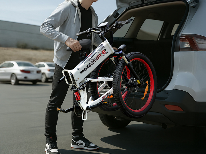 Samebike LO26 Plus 26" Fat Tire Foldable Electric Mountain Bike with 250W Motor