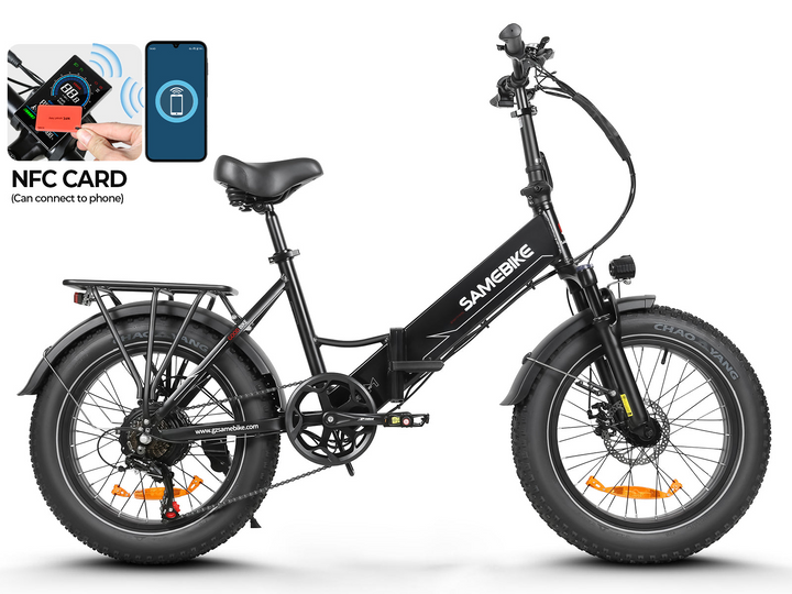 Samebike LOTDM200-II 250W Step-Through Folding Electric Bike with 20×4" Fat Tires