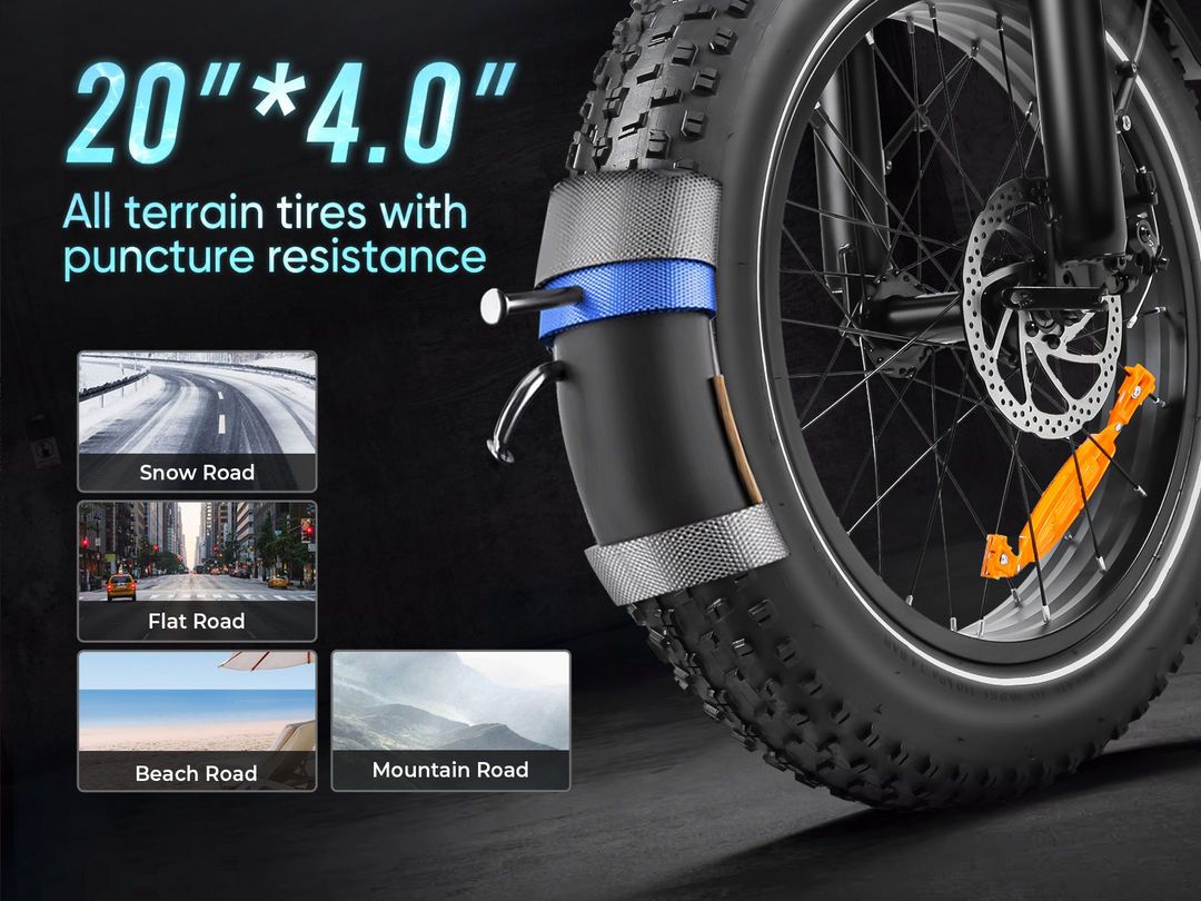 Samebike LOTDM200-II 250W Step-Through Folding Electric Bike with 20×4" Fat Tires
