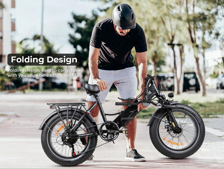 Samebike LOTDM200-II 250W Step-Through Folding Electric Bike with 20×4" Fat Tires