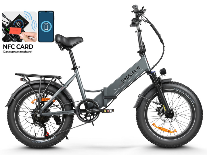 Samebike LOTDM200-II 250W Step-Through Folding Electric Bike with 20×4" Fat Tires