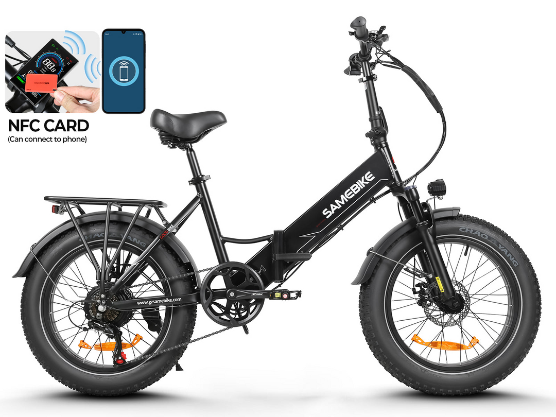 Samebike LOTDM200-II 250W Step-Through Folding Electric Bike with 20×4" Fat Tires