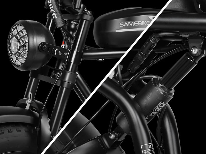 Samebike M20 1000W Retro Style Electric Bike with Classic Curved Handlebar Design
