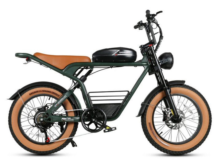 Samebike M20 1000W Retro Style Electric Bike with Classic Curved Handlebar Design