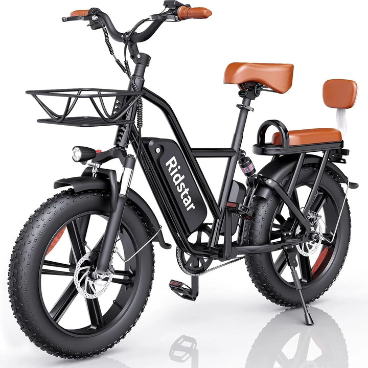 Ridstar FM001 2-Seat Fat Tire Electric Bike | 1000W Motor, 48V 15Ah Battery
