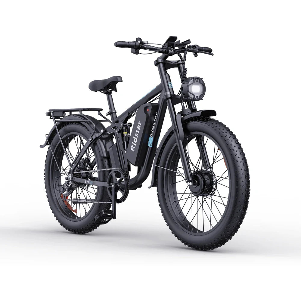 RIDSTAR E26 Pro 26" Fat Tire Mountain Electric Bike | 2000W Dual Motor | 48V 23Ah | ebikesz