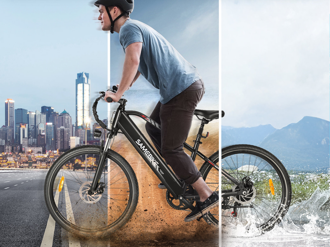 Samebike RS-A01 MEN Urban Electric Bicycle with LCD Display and Ergonomic Controls