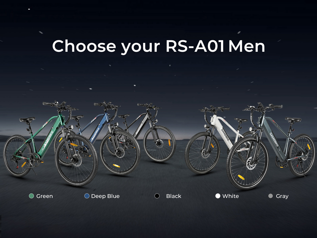 Samebike RS-A01 MEN Urban Electric Bicycle with LCD Display and Ergonomic Controls