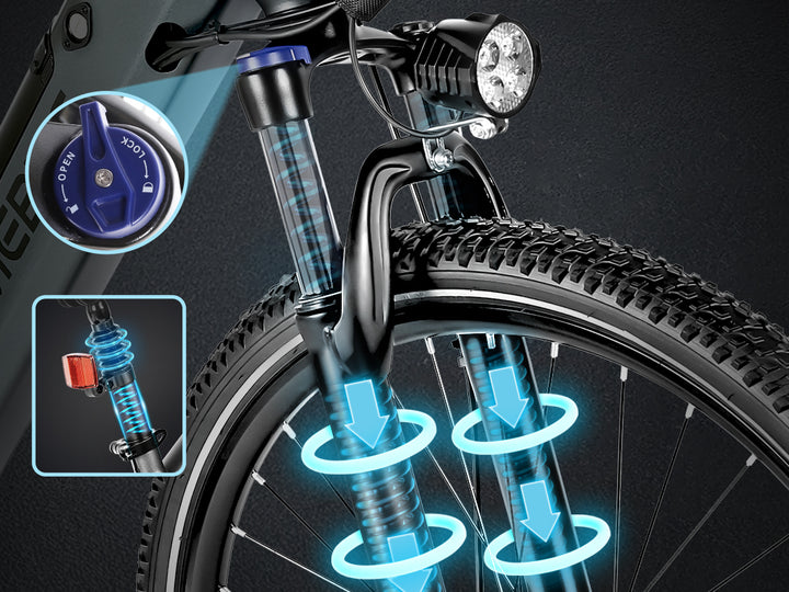 Samebike RS-A01 MEN Urban Electric Bicycle with LCD Display and Ergonomic Controls