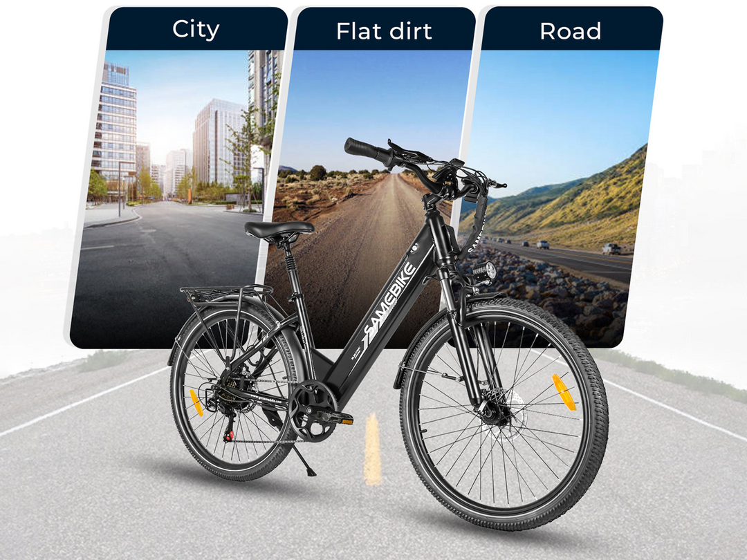 Samebike RS-A01 Pro-T Urban Electric Bicycle with Ergonomic Grip and LCD Display