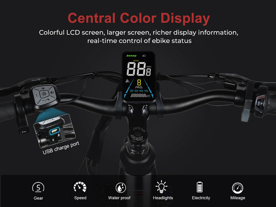 Samebike RS-A01 Pro-T Urban Electric Bicycle with Ergonomic Grip and LCD Display