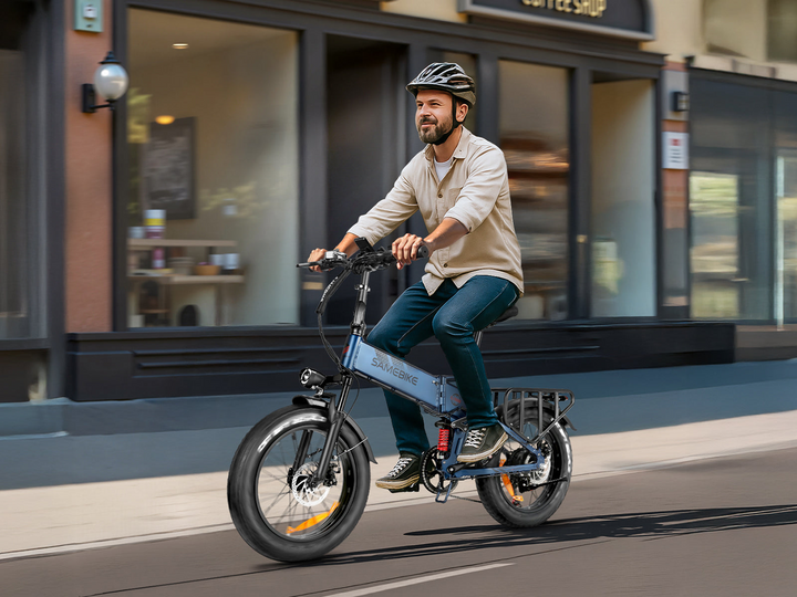 Samebike RS-A02 Pro Fat Tire Off-Road Electric Bike with 4" Grip Tires and Powerful Motor