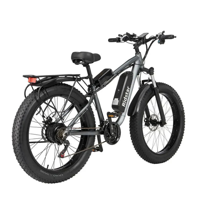 Ridstar E26 1000W Fat Tire Electric Bike | 48V 15.6Ah Battery, 28+ MPH, 26" x 4.0" All-Terrain Full Suspension Mountain E-Bike