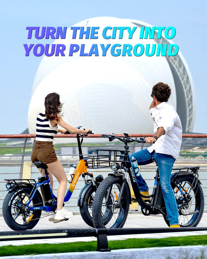 Ridstar MN26 Fat Tire Electric Bike 26 Inch 1500W Motor 48V 20Ah Step Through Commuter Ebike